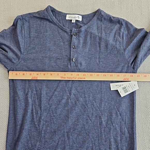 Kinetix Casual Luxury Men's Long Sleeve Henley Size Small Heather Navy NWT - Picture 9 of 13